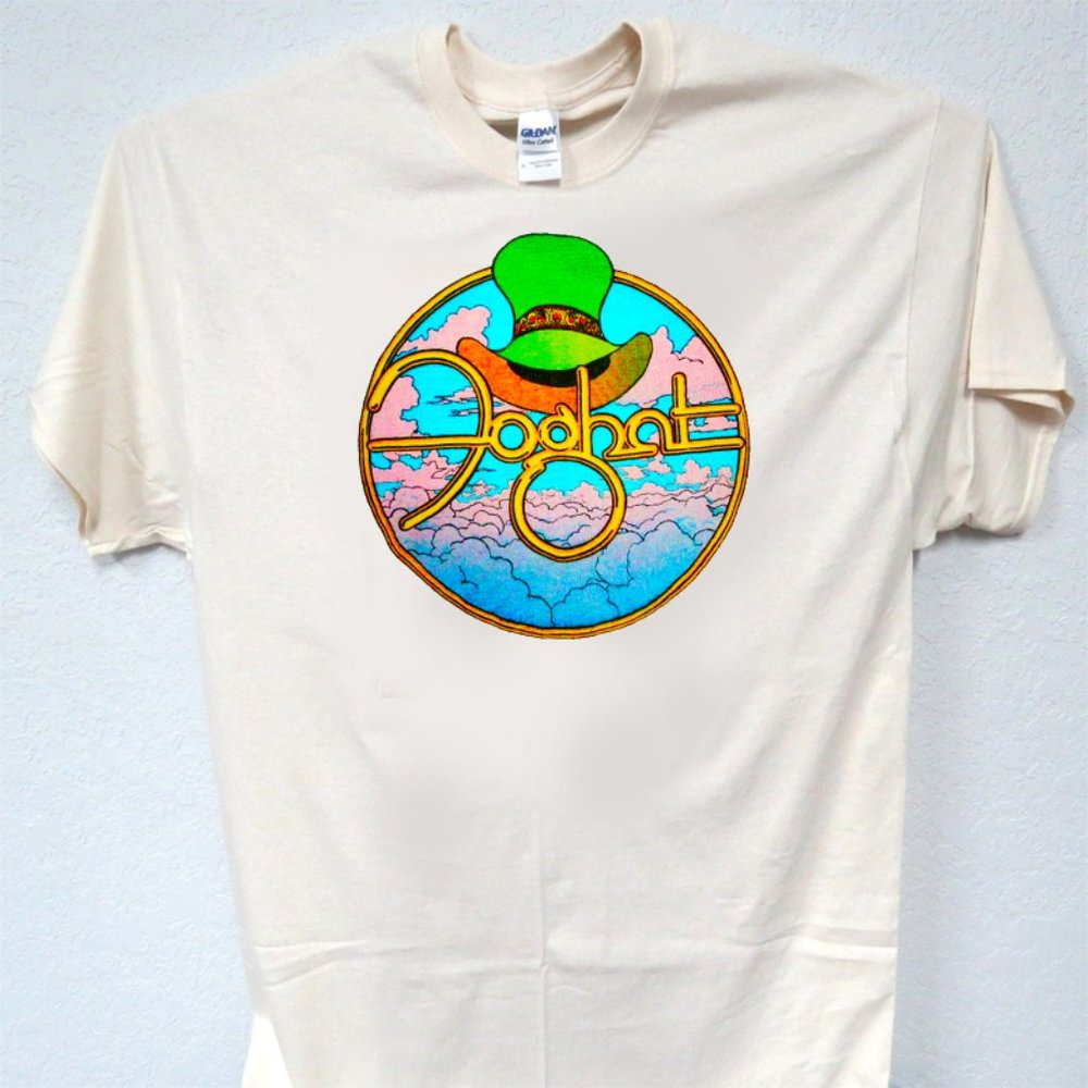 FOGHAT, VINTAGE MUSIC, BANDS COOL MENS IVORY TEE T-507